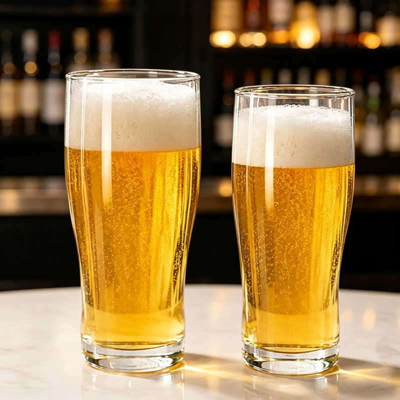 Simple, smooth, and slim-waisted water glass, beer glass, and beverage glass, 330ml and 400ml, glassware specifically for catering use, available in stock