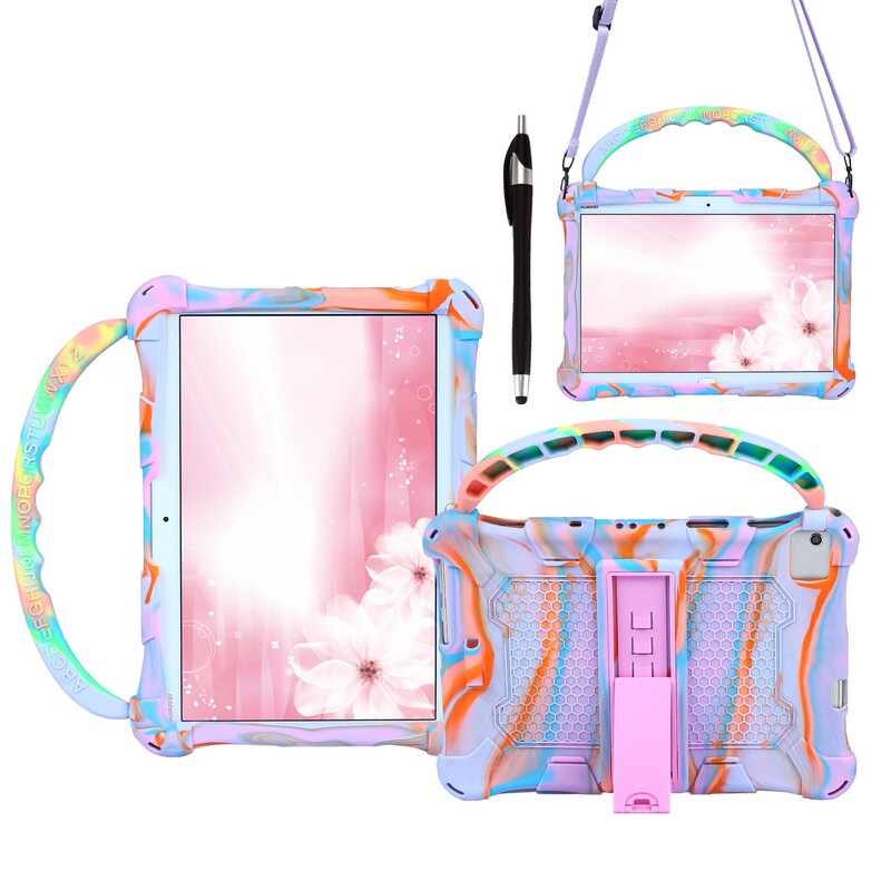 Applicable to Taiwan electric P20HD E30 M40 Huawei M5 Huawei T5 universal silicone case with handle 10.1-inch