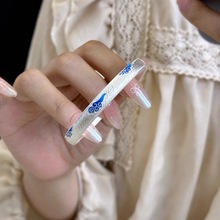 足银999.9古法青云手镯 百搭高级珐琅纯银手环新中式送女友礼物