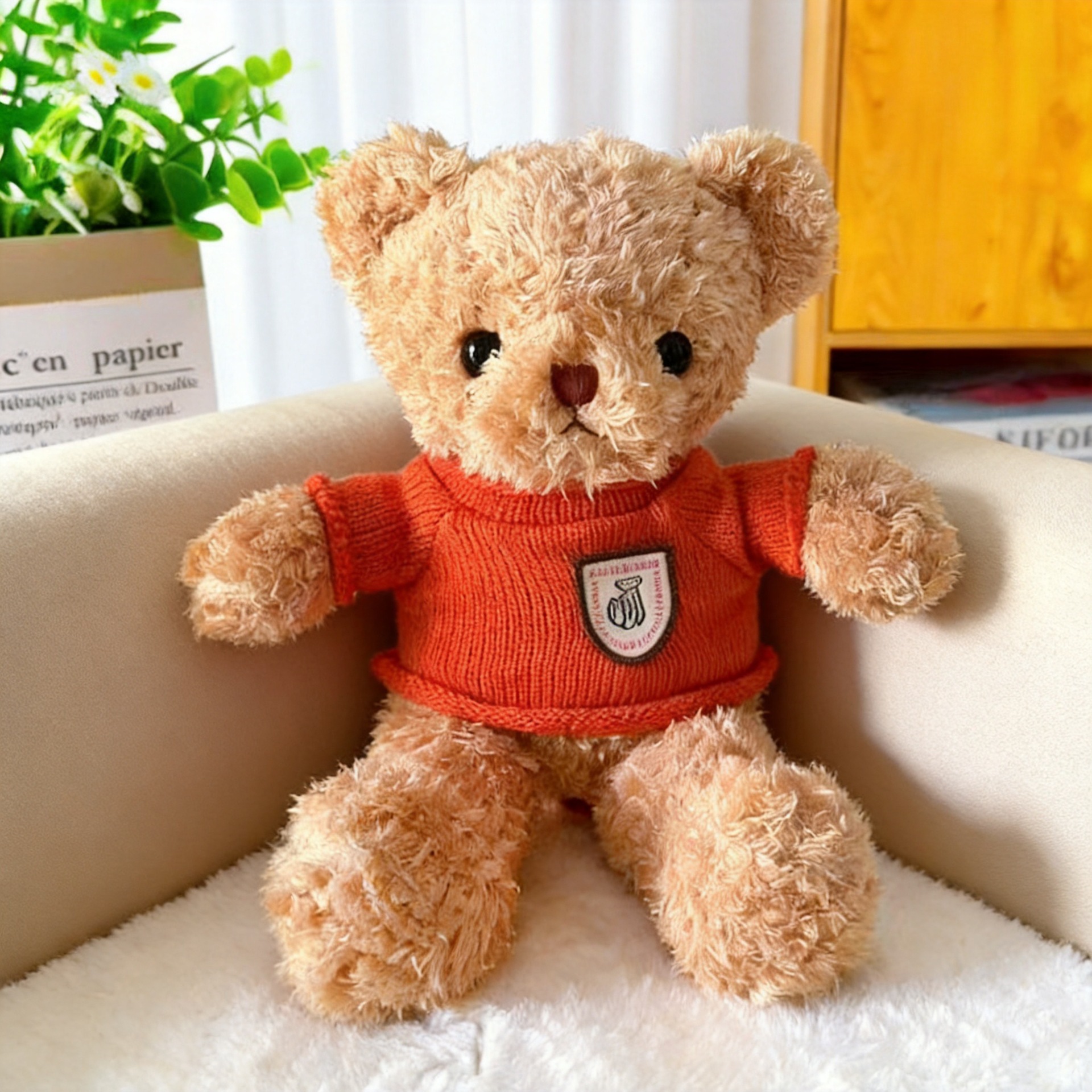 Muñecas de peluche al por mayor emoción acompañante vestido juguetes de peluche regalo de cumpleaños abrazar osos muñecas