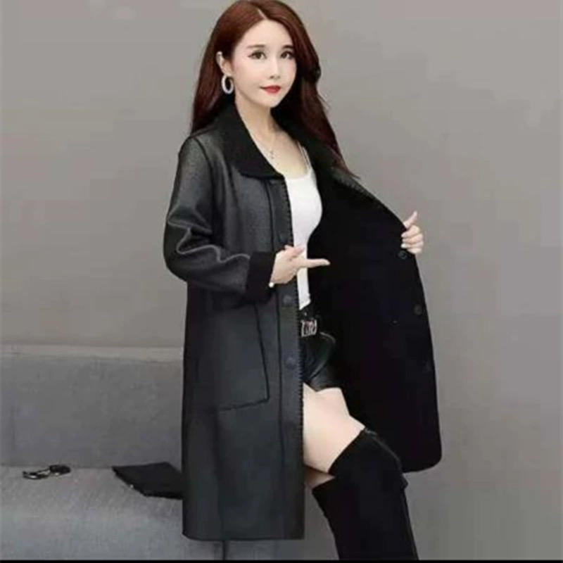 Длинное trench coat, пуховик для отдыха, средней длины, городской стиль, плюс-сайз