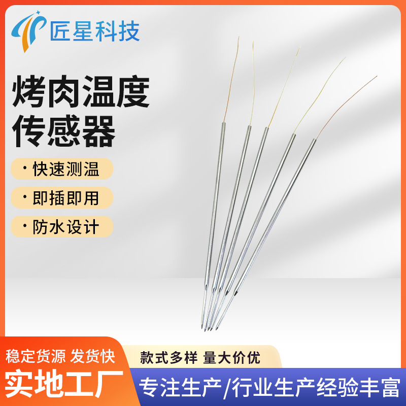 披萨炉快速测温K型探针 K型热电偶感温探针  BBQ烤肉温度传感器