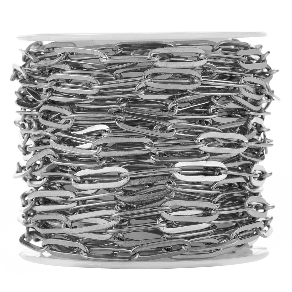22g Weight DIY Jewelry Accessories Classification 1 M Quantity Stainless Steel Material Simple Style Oval Stainless Steel Wholesale Jewelry Accessories