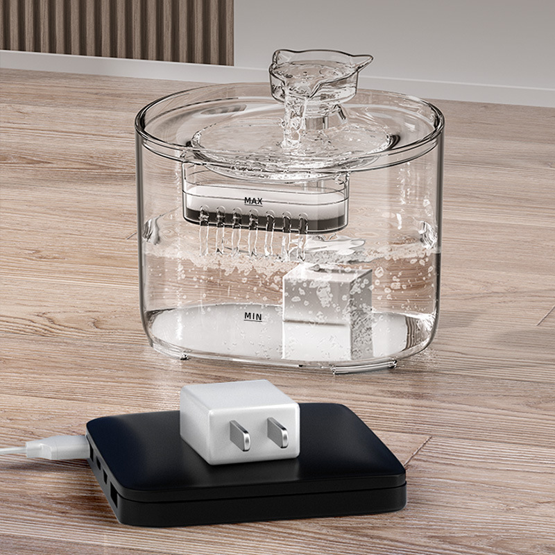 Dispensador de agua inteligente transfronterizo para mascotas con circulación automática y sensor, dispensador de agua a temperatura constante para gatos y perros, directo del fabricante.