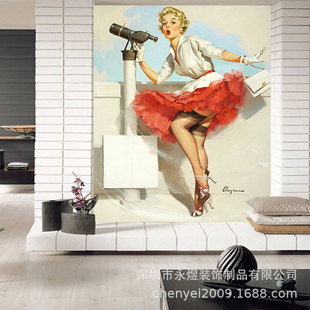 Personality Marilyn Monroe 3D mural retro clothing beauty shop wallpaper Western restaurant background wall decoration wallpaper