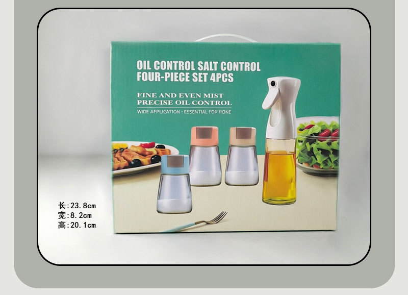 Sprühölflasche Sprühflasche Haushalt Küche Lebensmittelqualität Salzstreuer Salzglas Zerstäuber großer Behälter Sprühölflasche Backset