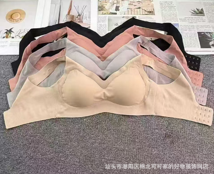 A03 # stock al por mayor nueva taza fija antideslizante ropa interior sin marcas de una pieza de damas sujetadores sexuales de color sólido