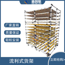 精益管多层流利式货架带脚轮厂家直售车间流水线生产线