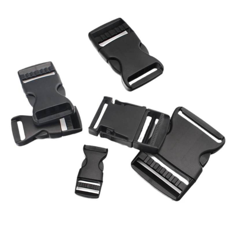 Botón de plástico de doble inserción en stock accesorios de ropa botón de botón bolsas de montaña accesorios de conexión botón de seguridad