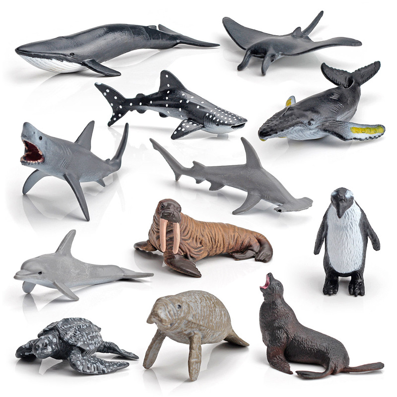 Simulación ballena asesina diablo peces mar León pingüino delfín animal marino buzo modelo traje decoración estática juguete