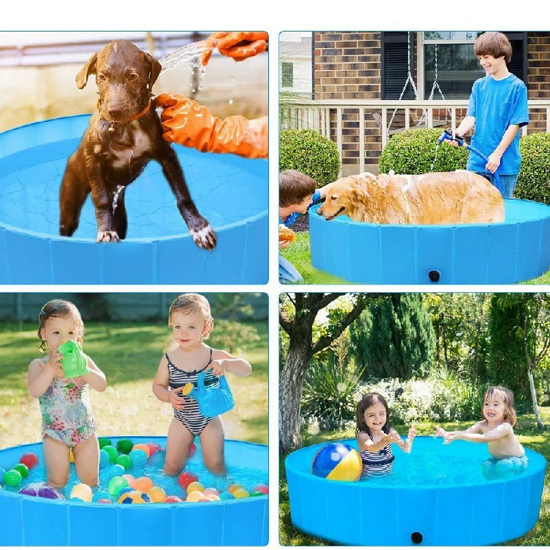 ПВХ складной тазик бассейн для собак бассейн для домашних животных большой магазин домашних животных баня Собака Кошка детский бассейн