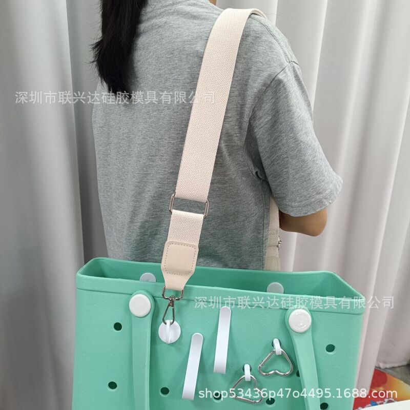 Cross-Border Hot-Selling Bogg Bag Accessories with Adjustable Wide Shoulder Strap Keychain Hook Detachable DIY Hole Bag