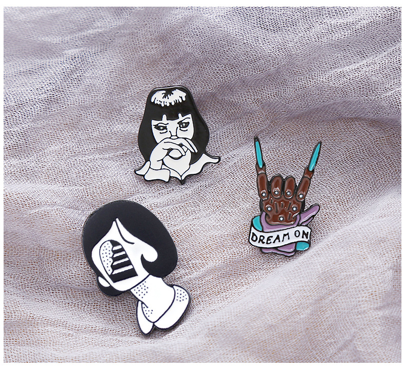 Alloy Material Fashion Pin Cartoon Character Alloy Enamel Unisex Brooches