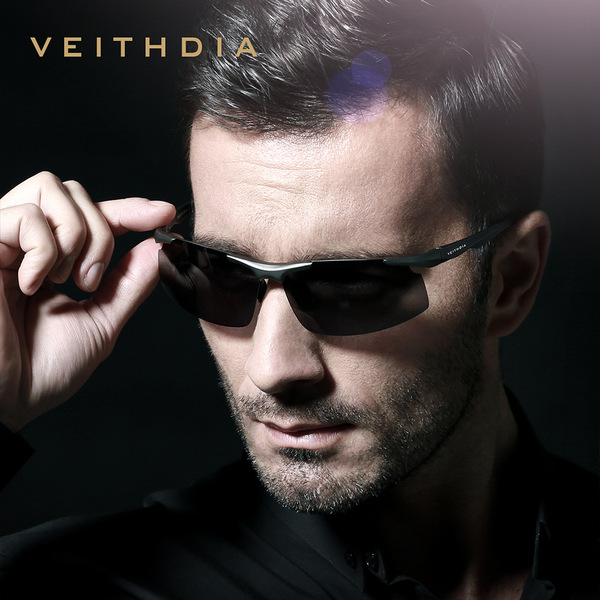 Men's aluminum magnesium sports half -frame spring leg sunglasses…