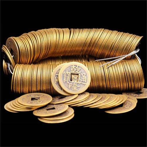 Pure Copper Feng Shui Five Emperors' Money Ten Emperors' Money Kangxi Qianlong Shunzhi Tongbao Lucky and Safe Pressure Threshold Simulation Copper Coin