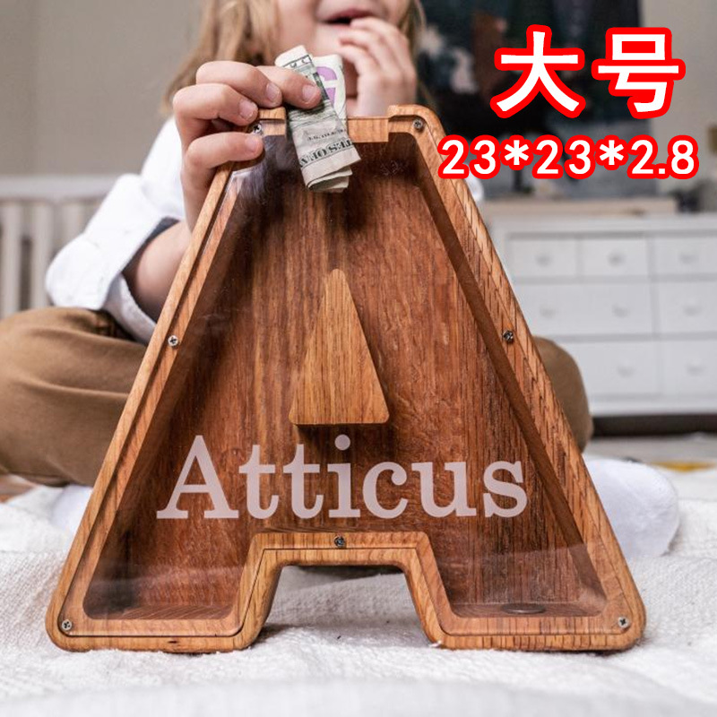 Gran inglés carta alcancía animal alcancía nuevo regalo de madera regalo alcancía