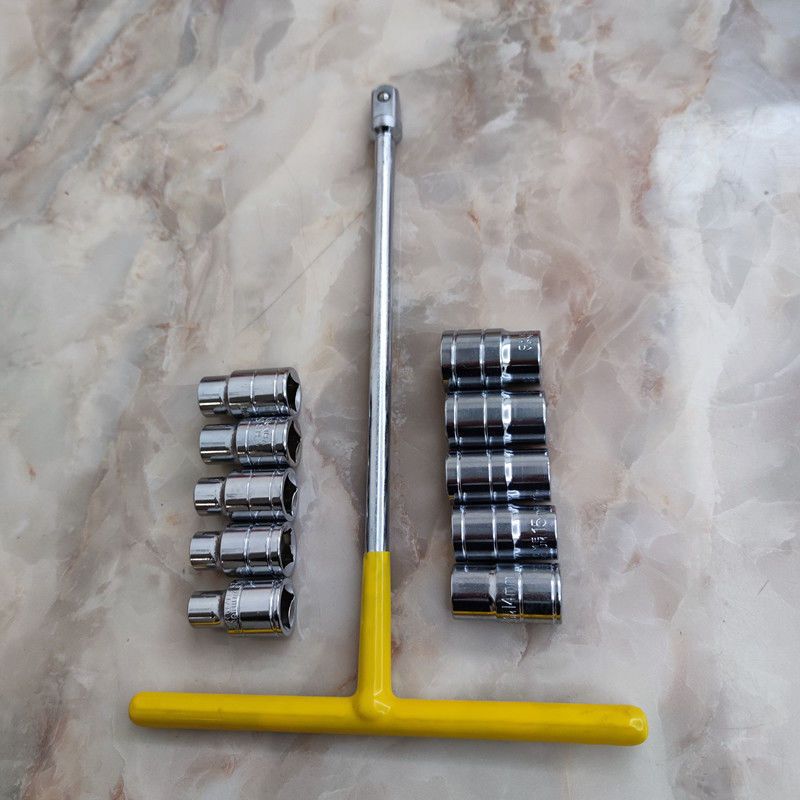 可换头扳T型杆套筒扳手1/2手柄直弯杆t字加力杆丁字工具大飞通用