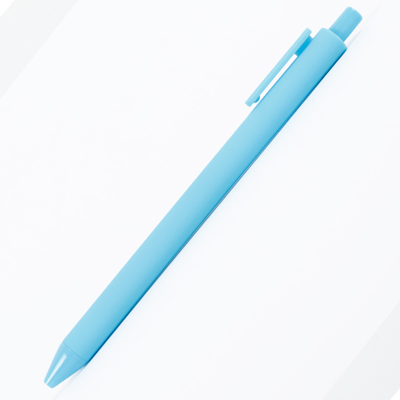 Fabricantes al por mayor Macarons color simple tipo de prensa logotipo imprimible plástico pegamento en aerosol bolígrafo bolígrafo de gel