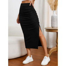 N 43338 Vintage slit women's half skirt ���ſ��ð���Ůȹ