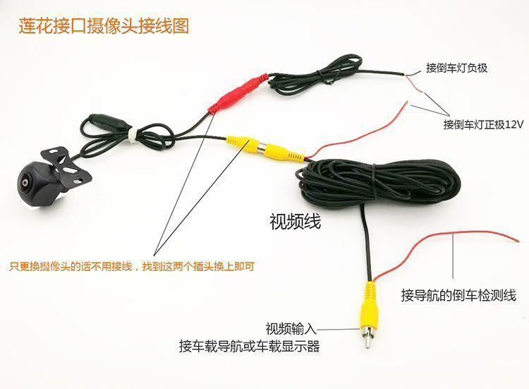 Universal Car Reversing Camera Ahd1080P Wide-Angle Fisheye Night Vision In-Car High-Definition Rearview Reversing Camera