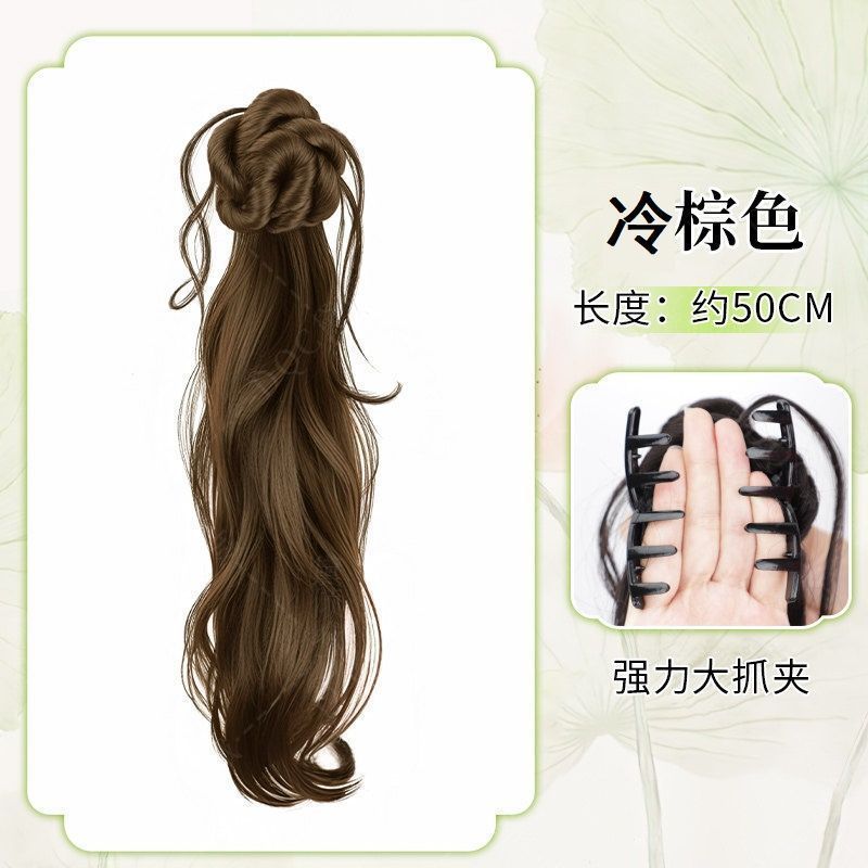 Peruca de trenza, pinzas de cabello de mujer, nueva peluca china, clip de agarre lateral, ornamento para el cabello, estilo antiguo chino, cheongsam, clip de agarre lateral, cola de caballo