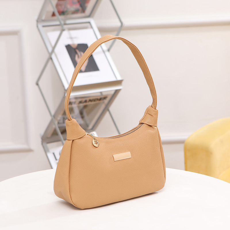 2024 moda litchi estriado sequinilla decoración brazo bolso de mujer fresco dulce bolso de hombro de mujer bolso de mano de mujer
