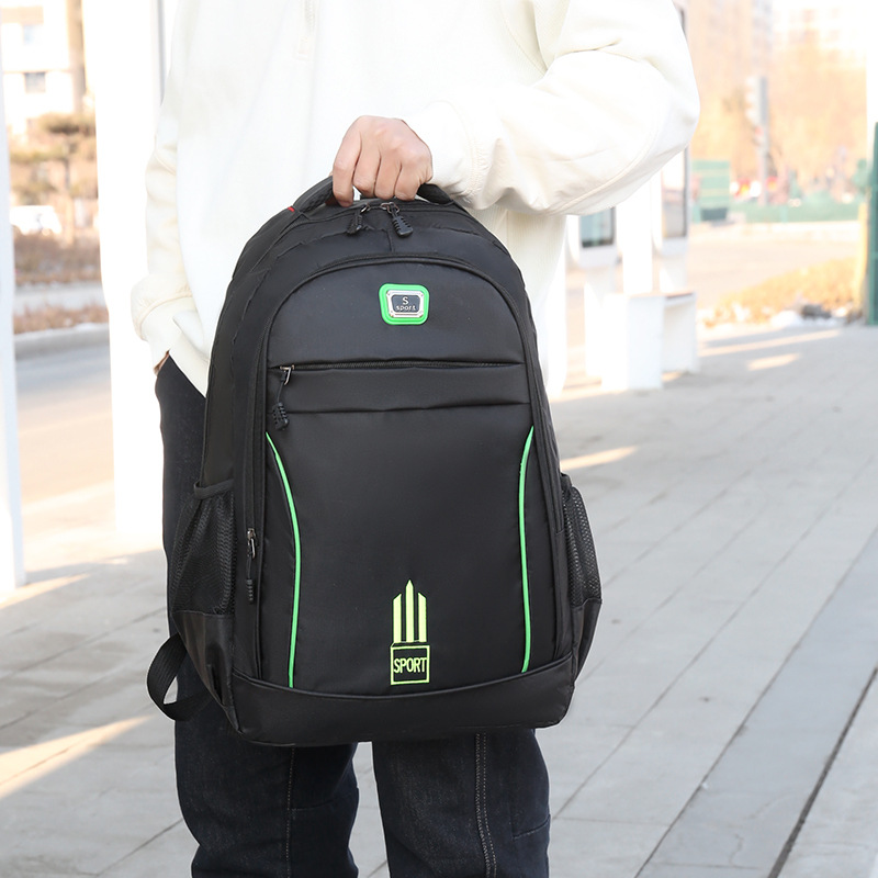 Backpack with large capacity and high-end feel, men's high-end feel, large capacity USB charging computer bag, student schoolbag undefined