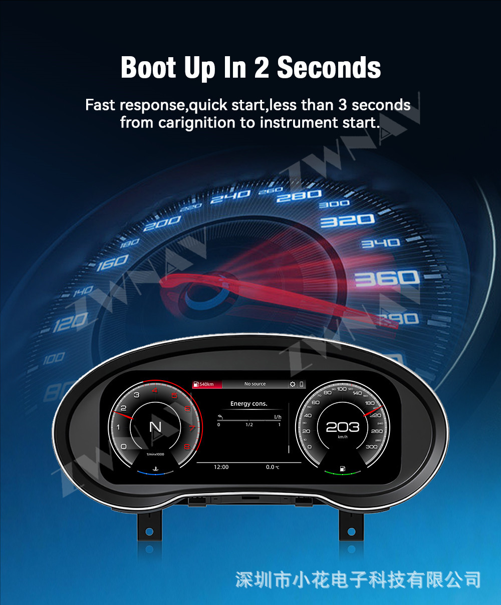 Suitable for 2013-2020 Audi Q2/A3 full LCD instrument cluster 10.9inch multifunctional car odometer