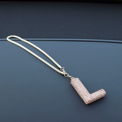 Car hanging, interior accessories pendant ladies - l-champagne-color-letter-car-pendant