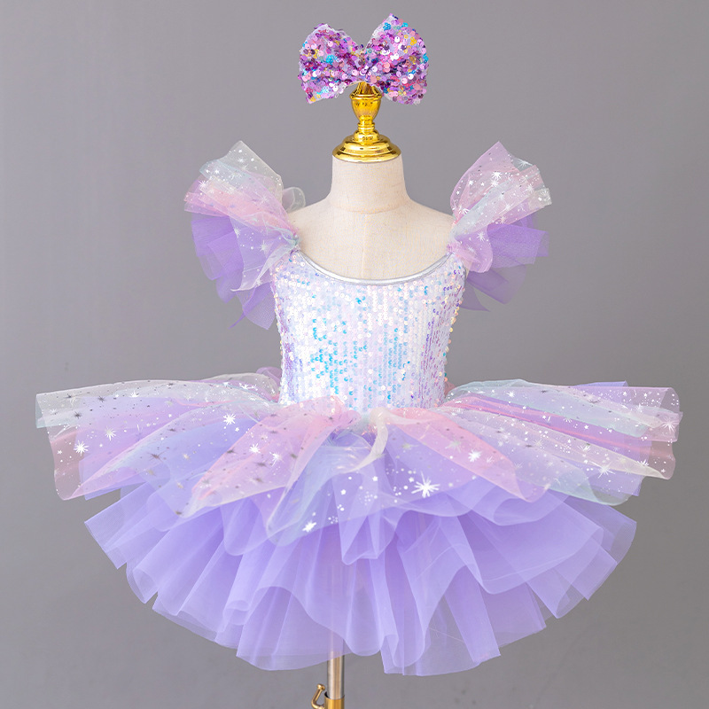 Ballet Skirt Girl's Performance Coat Puffy Vessel Skirt Kindergarten New Year's Day Art Show Chorus Children's Performance Coat