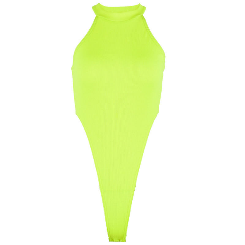 Verano nueva sexy Slim sin mangas cuello redondo mono de las mujeres del comercio exterior ropa puesto al por mayor