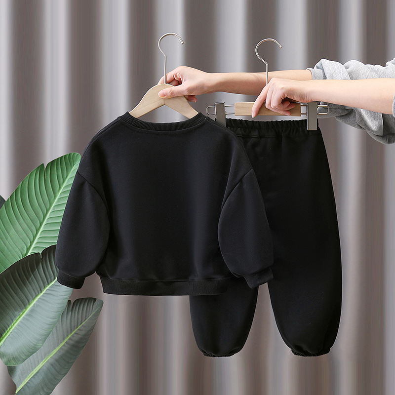 7107 traje de niño primavera y otoño 2025 nuevo suéter coreano para niños de dos piezas ropa deportiva genial para niños