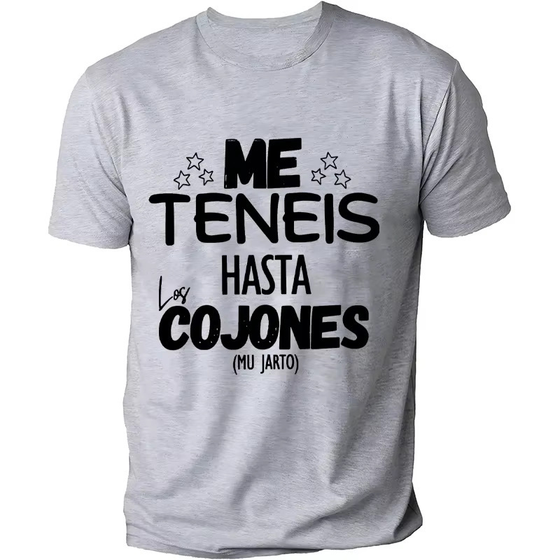 Funny Street Short Sleeve Women's Joke You Phrase Ball Clothing Men's Clothing T-Shirt with My Spanish