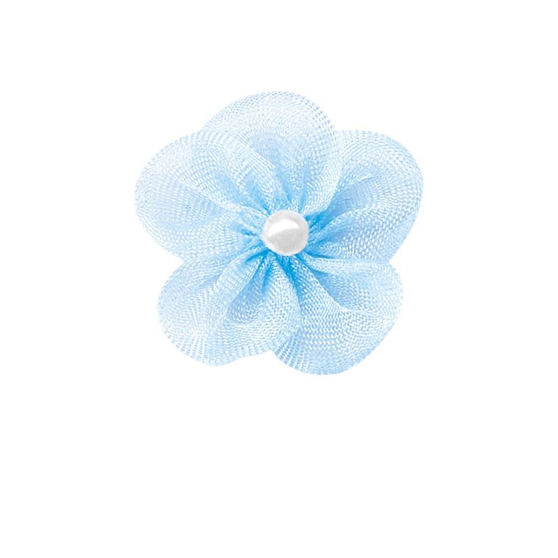 Yao Ming cinta flor decoración 2,8 cm arco hilo de nieve de cinco pétalos de flores Ropa Accesorios falda ropa hecha a mano flor arco