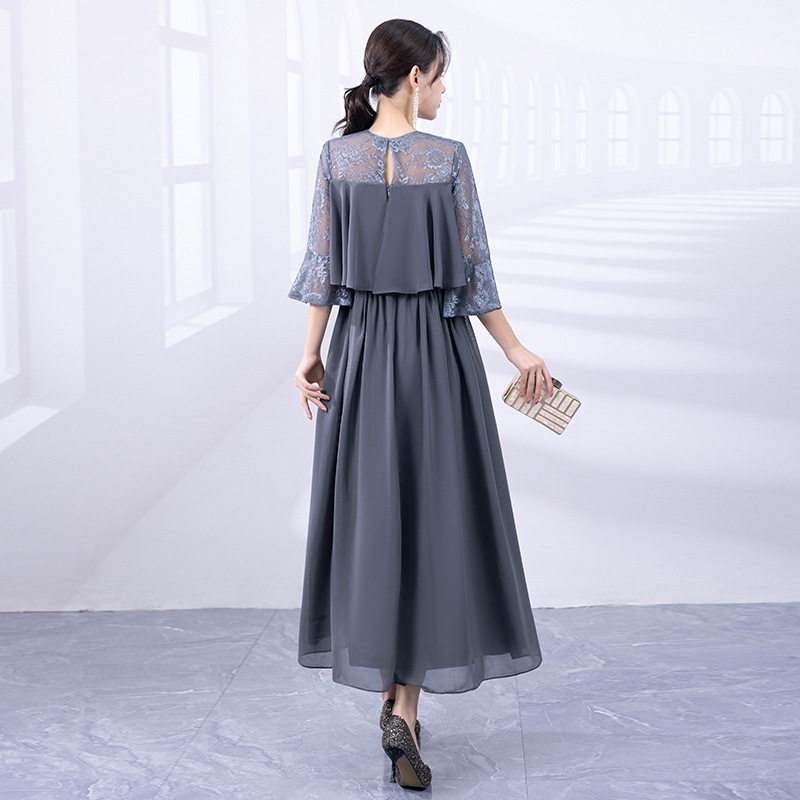 AliExpress vestido mujer 2025 nuevo temperamento de manga larga vestido de mujer elegante anfitrión vestido de noche transfronterizo