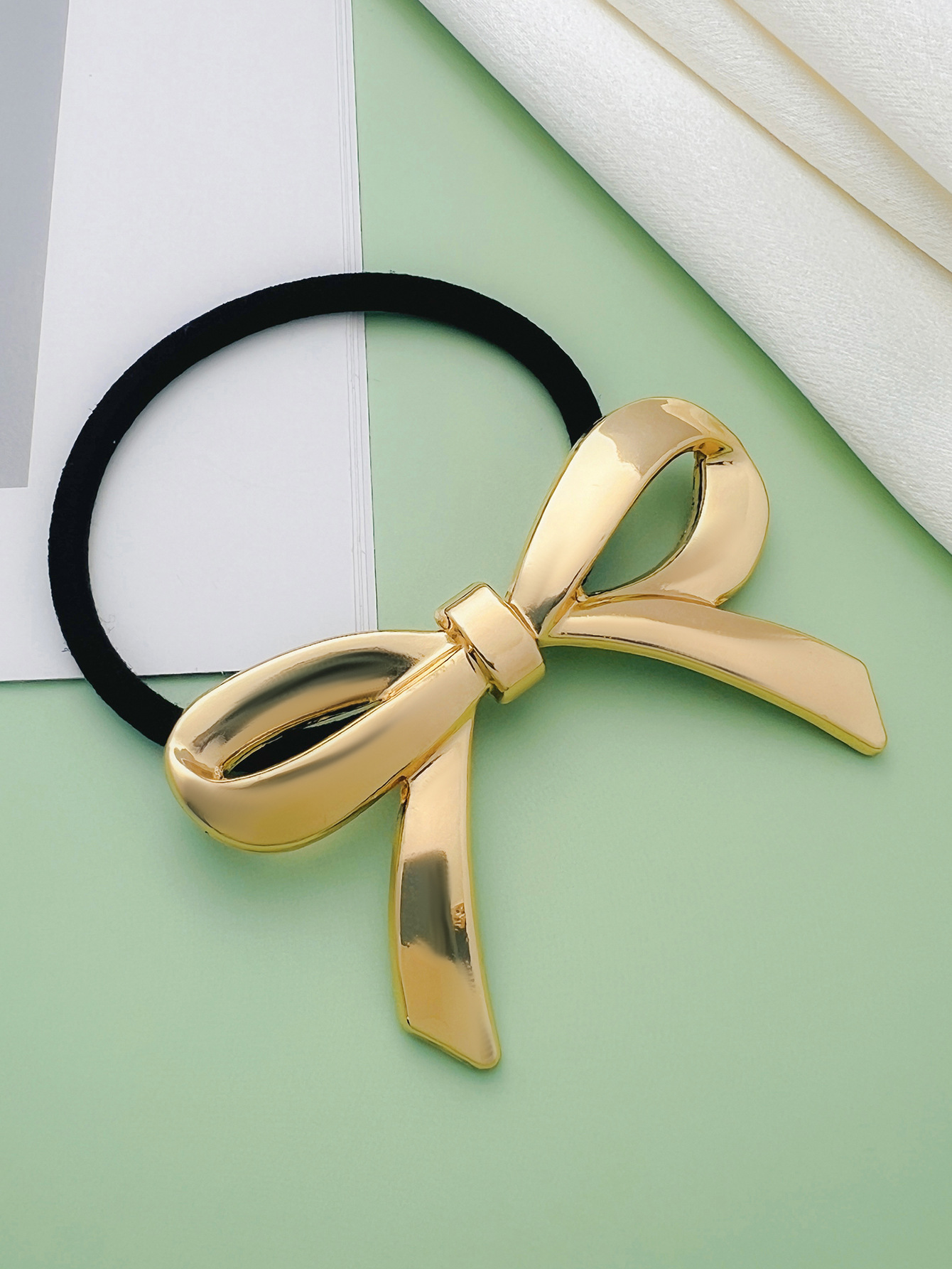 11g Weight Hair Tie Hair Accessories Type 1 Piece Quantity Holiday, Daily Occasion Alloy Material Bow Knot Pattern All Seasons Season Women's Gender Plating Design Vacation, Classic Style Style Vacation Classic Style Women's Bow Knot Alloy Plating Hair Tie 4