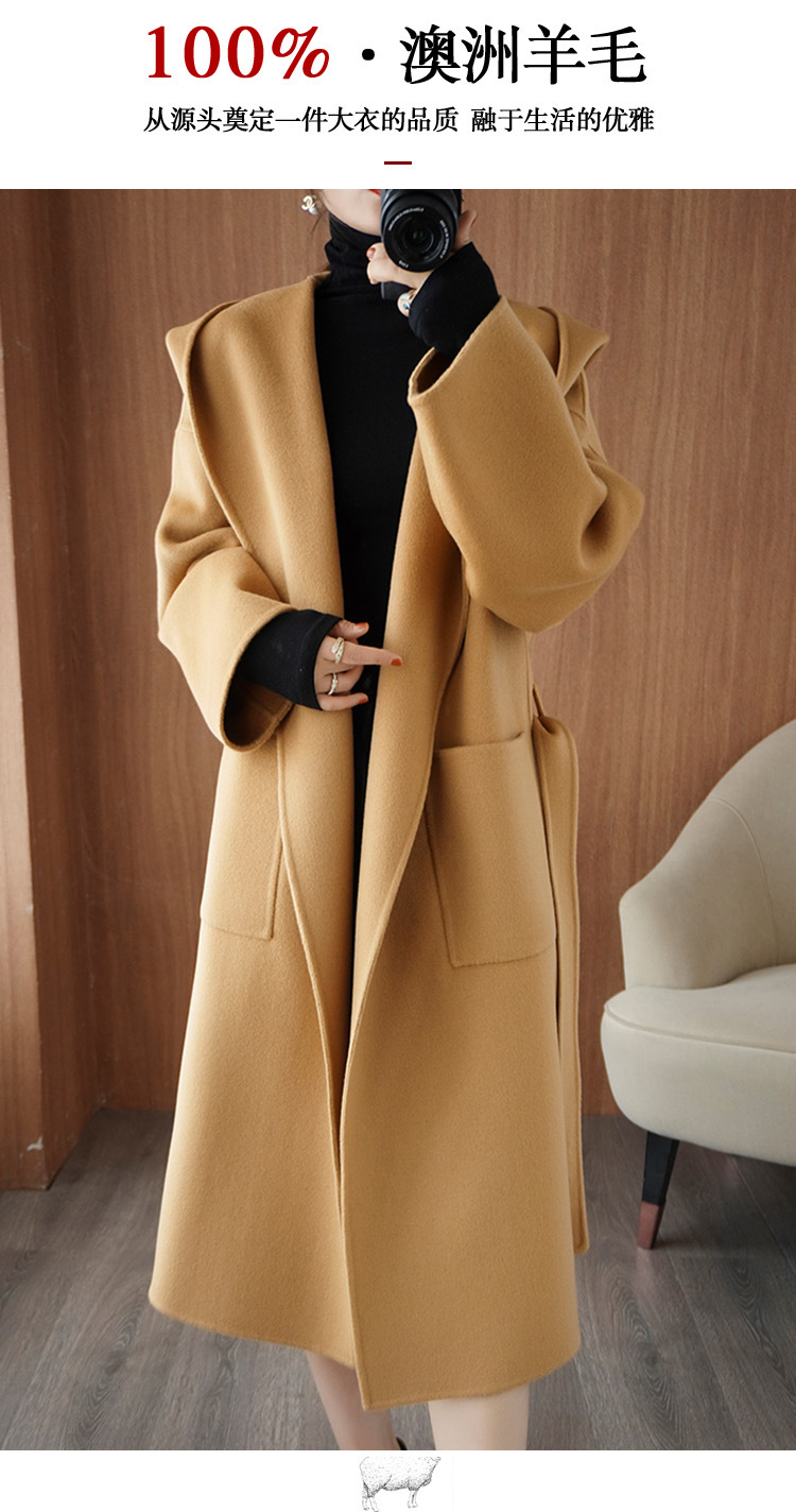 Winter Hooded Wool Coat Women's 100% Wool Coat Autumn Long Coat | eBay Winter Hooded Wool Coat Women's 100% Wool Coat Autumn Long Coat | eBay