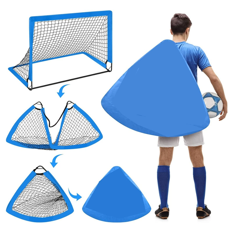 Фабрика прямые волосы 4 * 3FT крытый и наружный портативные футбольные ворота простые детские специальные подвижные футбольные ворота футбол