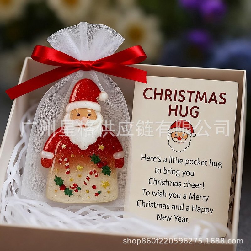 跨境Little Pocket Christmas Hug圣诞抱抱挂饰圣诞老人口袋礼物|undefined
