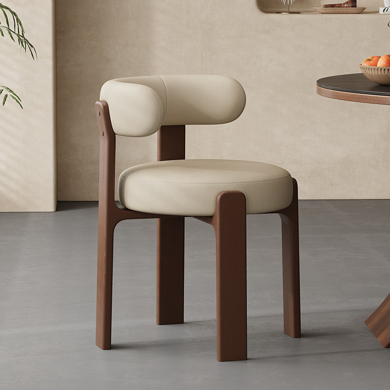 New French-Style Vintage High-End Designer Mid-Century Solid Wood Dining Chair for Home Use, Light Luxury Minimalist Dining Chair with Backrest New French-Style Vintage High-End Designer Mid-Century Solid Wood Dining Chair for Home Use, Light Luxury Minimalist Dining Chair with Backrest