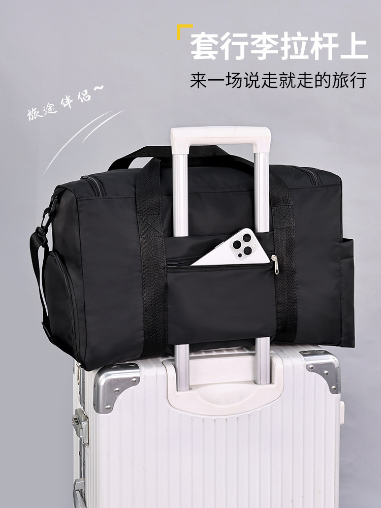 Bolsa de viaje ligera y de gran capacidad, maleta con ruedas, bolsa de almacenamiento, bolsa de equipaje con correa de hombro de almacenamiento multicapa, fitness, viajes de negocios