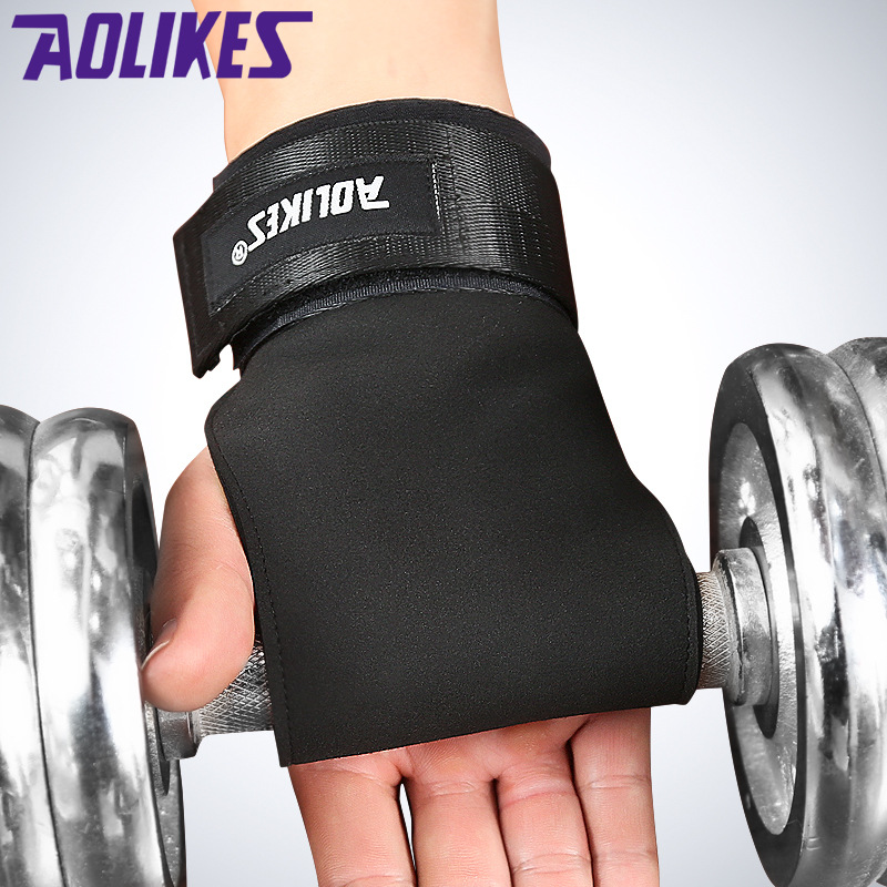 Fábrica de refuerzo cinturón pull-up agarre cinturón fitness guantes microfibra antideslizante Palma protección hombres deportes pulsera