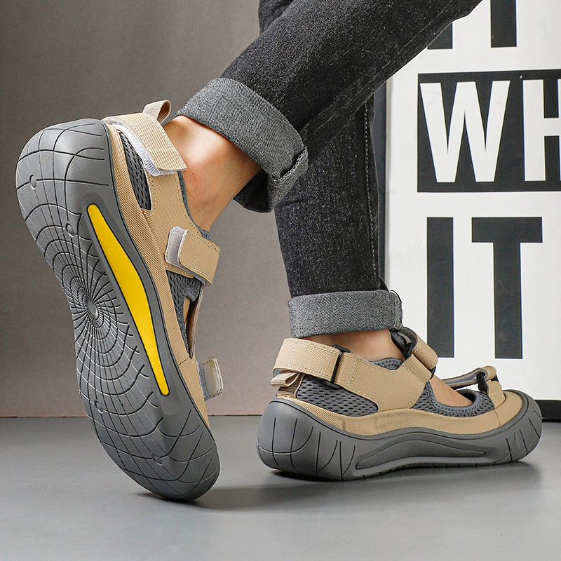 Летние сандалии, мужская трендовая пляжная спортивная обувь на платформе для отдыха