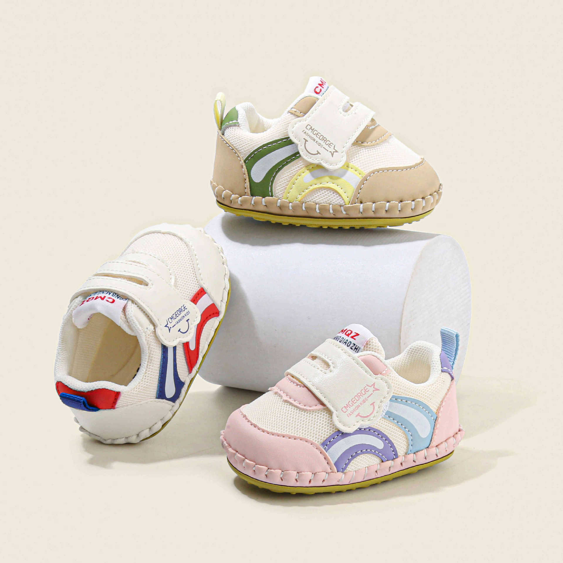 Baby spring new 0-2 years old infant non-slip wear-resistant soft bottom baby toddler shoes spring essential