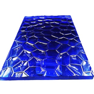 PMMA concave-convex surface water cube pattern acrylic transparent dark blue fish scale pattern flower shell pattern background wall plexiglass