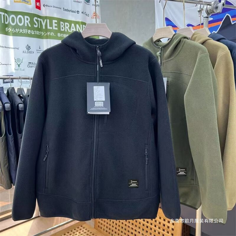 Men's 620g Double-Sided Velvet! Anti-Static Men's Couple's Outdoor Casual Warm Polar Fleece Hooded Outerwear