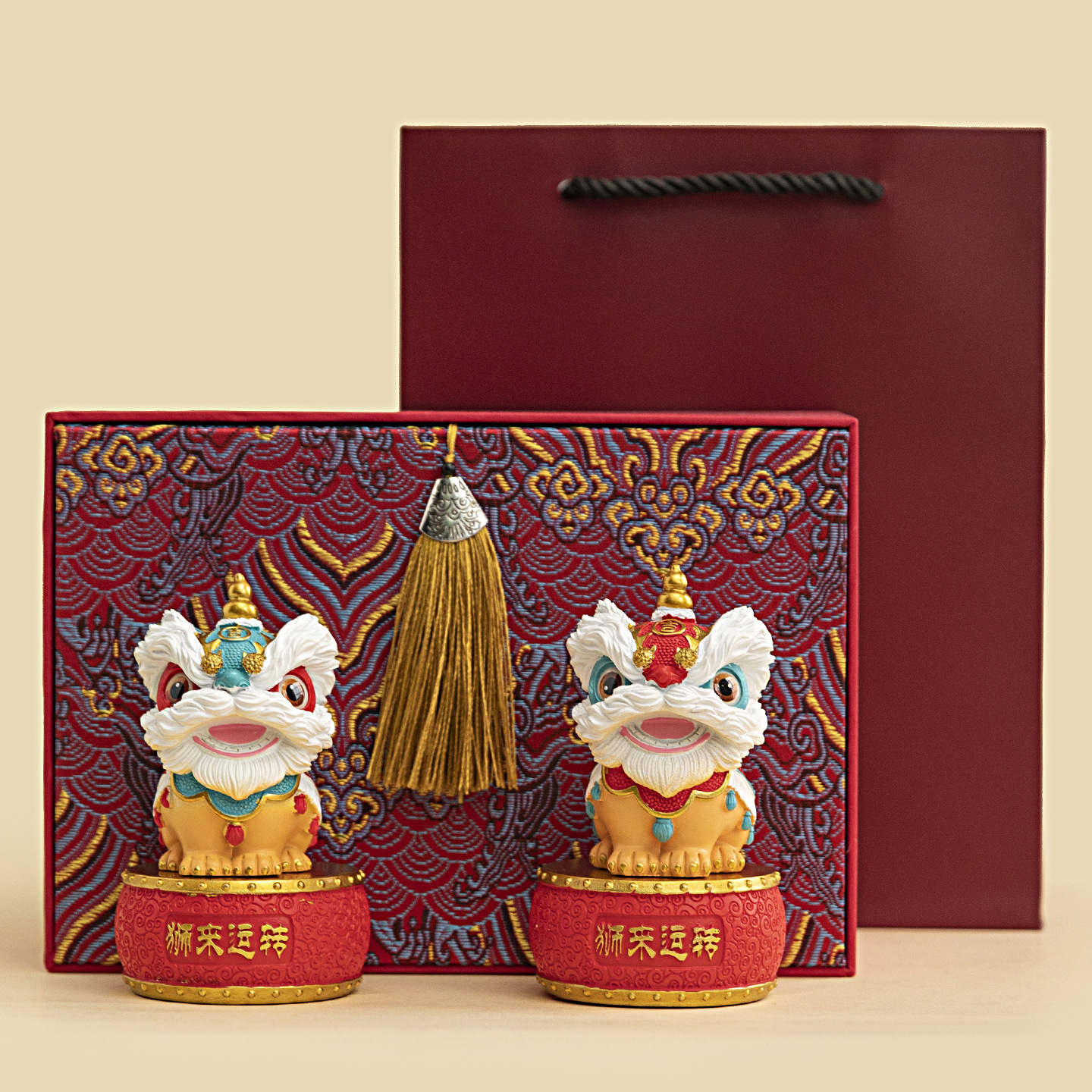 Creative Foshan Lion Dance Ornament, High-End Niche Desktop Tea Table Tea Pet Decoration Craft Birthday Gift