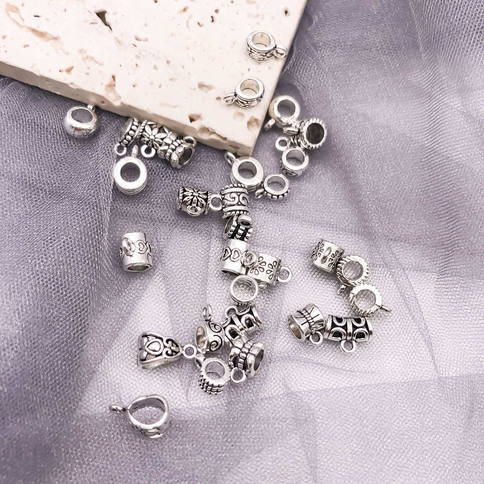 Plata tibetana plata antigua 1 pulsera collar conexión hebilla de plata tibetana tee accesorios DIY aleación accesorios de la joyería 6x9