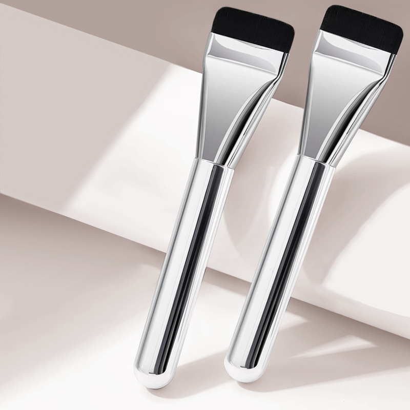 Lightweight Flat-Bottomed Foundation Brush, Flat-Head Mask Brush, Lightweight, Traceless, Non-Powder-Absorbing Concealer Brush, Wholesale from Cangzhou Factory