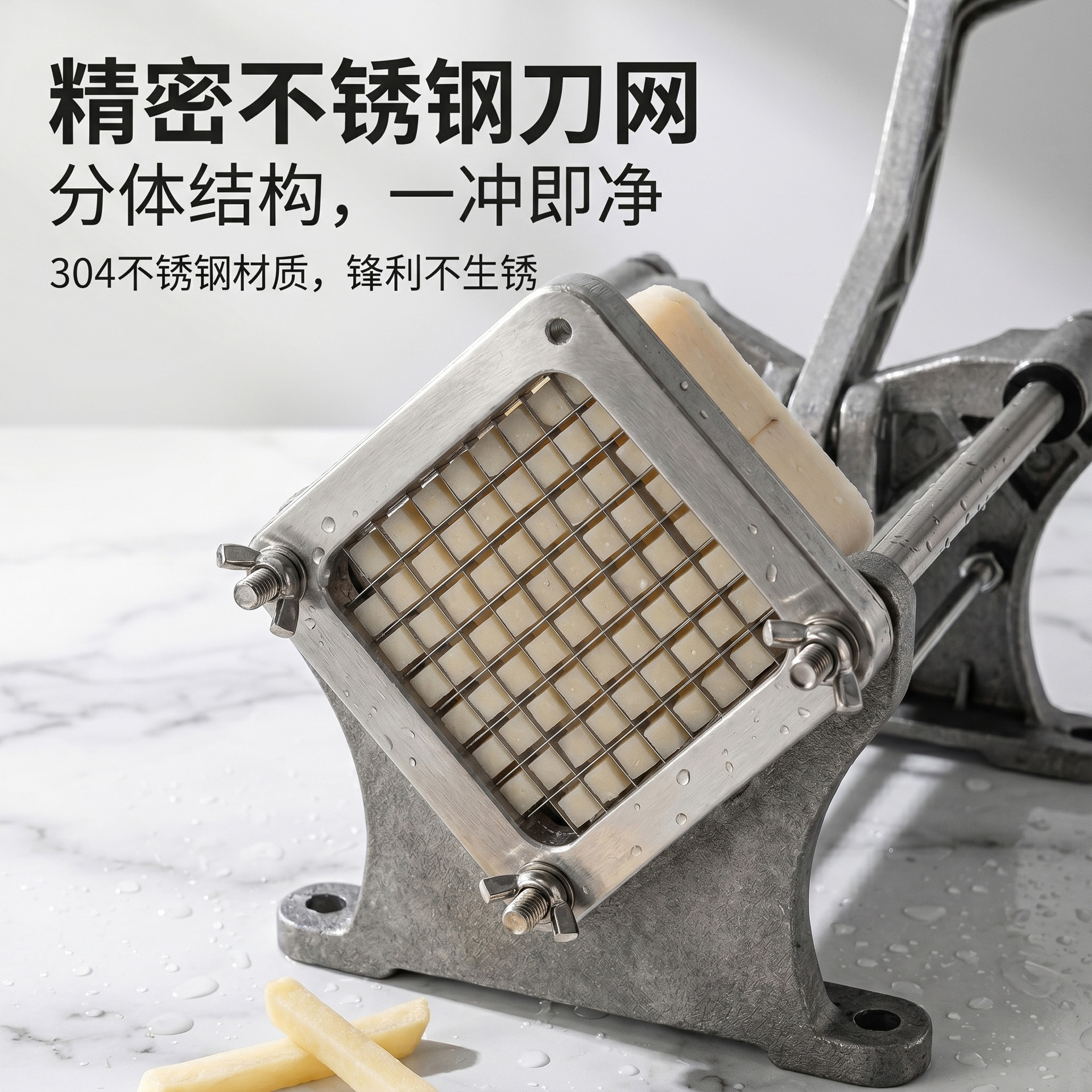Máquina de papas fritas manual multifuncional diseño de tipo split fácil de limpiar restaurante de comida rápida cortar papas fritas rábanos herramientas al por mayor